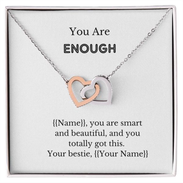 Gift or Own: 'Precious Woman, I Am Enough' Necklace and Card Combo - Empowerment for You or Someone Special