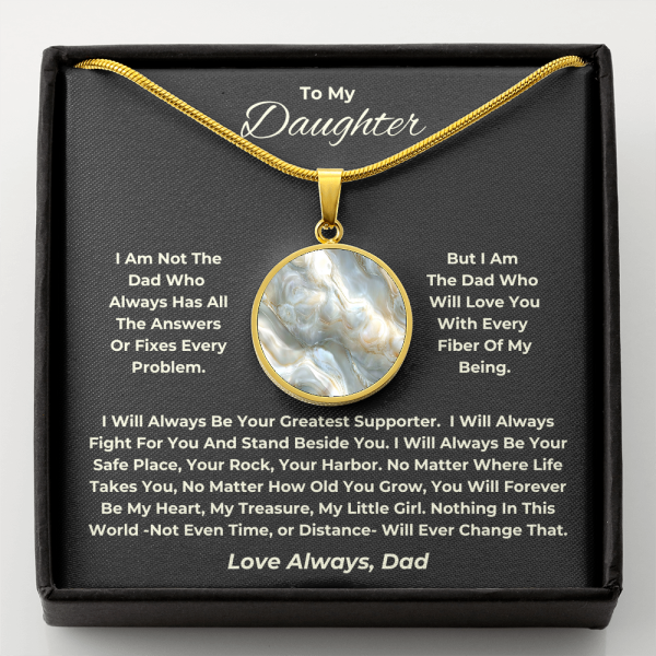 Emotional Personalized  Birthday or Holiday Gift Idea for Daughters from Loving Dads | Mother of Pearl Graphic | dad1212409 - Image 3